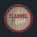 Assiettes En Carton Plaque de papier de lin et de givre - Rouge - Bois<br><div class="desc">Un objet parfait pour compléter n'importe quelle Fête Flanelle et Frost!</div>