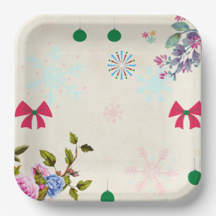 Assiettes En Carton Plaque de papier de Noël