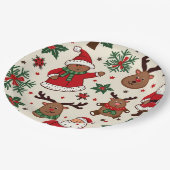 Assiettes En Carton Plaque de papier de Noël (Angle)