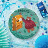 Assiettes En Carton Plaque de papier de Noël amusante (Fête)