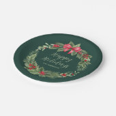 Assiettes En Carton Plaque de papier de Noël classique Wreath (Angle)