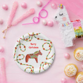Assiettes En Carton Plaque de papier de Noël Dala Horse (Fête)