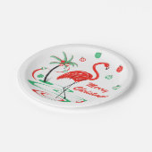 Assiettes En Carton Plaque de papier de Noël Flamant rose rouge (Angle)