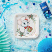 Assiettes En Carton Plaque de papier de Noël père Noël Mouse (Fête)