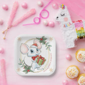 Assiettes En Carton Plaque de papier de Noël père Noël Mouse (Fête)
