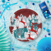 Assiettes En Carton Plaque de papier de Noël scandinave (Fête)