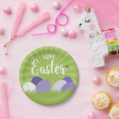 Assiettes En Carton Plaque de papier de Pâques ultra violet et vert (Fête)