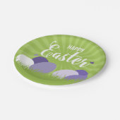 Assiettes En Carton Plaque de papier de Pâques ultra violet et vert (Angle)