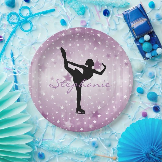 Assiettes En Carton Plaque de papier de patinage sur glace (Fête)