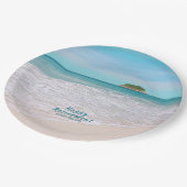 Assiettes En Carton Plaque de papier de plage tropicale de retraite (Angle)