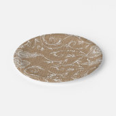 Assiettes En Carton plaque de papier de poche et dentelle (Angle)