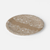 Assiettes En Carton plaque de papier de poche et dentelle (Angle)