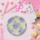 Assiettes En Carton Plaque de papier de poisson mou violet (Fête)