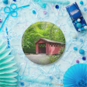 Assiettes En Carton Plaque de papier de pont couvert (Fête)