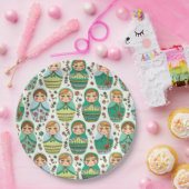 Assiettes En Carton Plaque de papier de poupée d'imbrication (Fête)