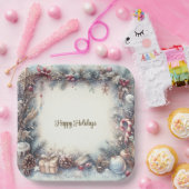 Assiettes En Carton Plaque de papier de vacances d'hiver (Fête)