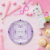 Assiettes En Carton Plaque de papier décoratif violet élégant (Fête)