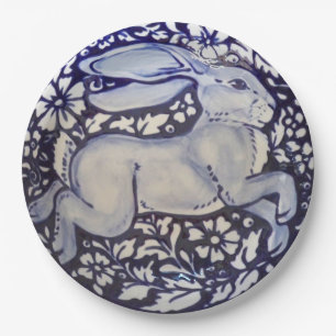 Assiettes En Carton Plaque de papier Dedham Chine bleu et blanc Rabat