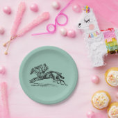 Assiettes En Carton Plaque de papier DERBY VERTE (Fête)