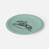 Assiettes En Carton Plaque de papier DERBY VERTE (Angle)