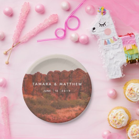 Assiettes En Carton Plaque de papier Desert Rocks (Fête)