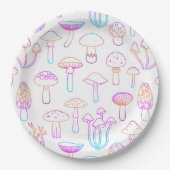 Assiettes En Carton Plaque de papier design de champignon (Devant)