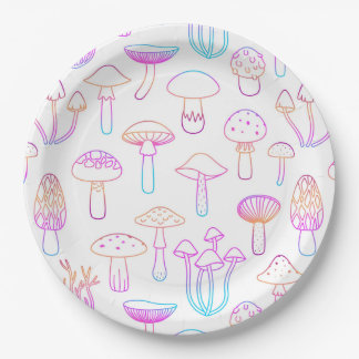 Assiettes En Carton Plaque de papier design de champignon