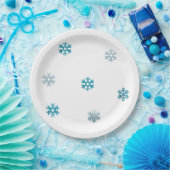 Assiettes En Carton Plaque de papier d'hiver pour flocon de neige (Fête)