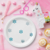 Assiettes En Carton Plaque de papier d'hiver pour flocon de neige (Fête)