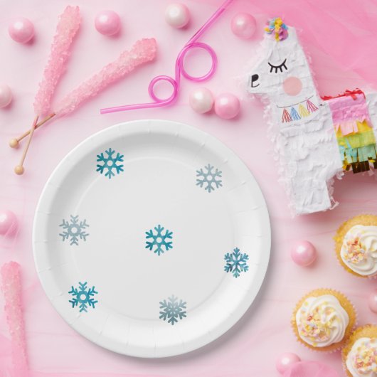 Assiettes En Carton Plaque de papier d'hiver pour flocon de neige (Fête)
