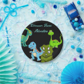 Assiettes En Carton Plaque de papier dinosaure (Fête)