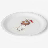 Assiettes En Carton PLAQUE DE PAPIER D'OISEAU père Noël (Angle)