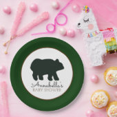 Assiettes En Carton Plaque de papier d'ours rustique (vert de forêt) (Fête)