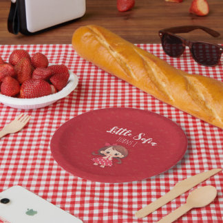 Assiettes En Carton Plaque de papier doux Berry pour Little Girl Party