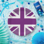 Assiettes En Carton Plaque de papier drapeau britannique violet Union  (Fête)