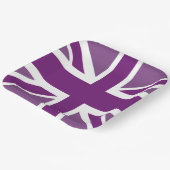 Assiettes En Carton Plaque de papier drapeau britannique violet Union  (Angulaire)