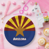Assiettes En Carton Plaque de papier drapeau de l'Arizona (Fête)