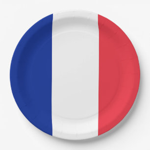 Assiettes En Carton Plaque de papier du pavillon français