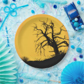 Assiettes En Carton Plaque de papier éffrayant Halloween Moon (Fête)