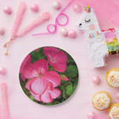 Assiettes En Carton Plaque de papier en géranium rose (Fête)