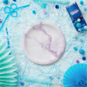 Assiettes En Carton Plaque de papier en marbre violet (Fête)