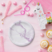 Assiettes En Carton Plaque de papier en marbre violet (Fête)