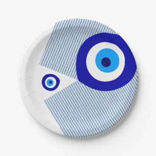 Assiettes En Carton Plaque de papier "Evil Eye"