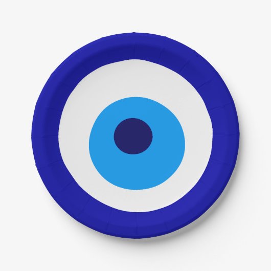 Assiettes En Carton Plaque de papier "Evil Eye" (Devant)
