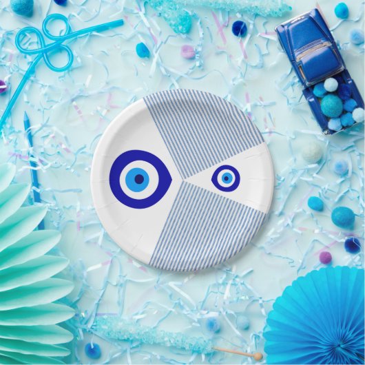 Assiettes En Carton Plaque de papier "Evil Eye" (Fête)