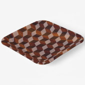 Assiettes En Carton Plaque de papier - Faux en bois incrusté (Angulaire)