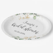 Assiettes En Carton Plaque de papier Fête des mariées Eucalyptus Green (Angle)