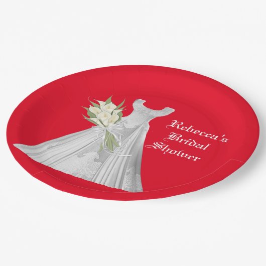 Assiettes En Carton Plaque de papier Fête des mariées mariage (Angle)