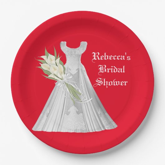 Assiettes En Carton Plaque de papier Fête des mariées mariage (Devant)