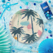 Assiettes En Carton Plaque de papier feuille de palme (Fête)